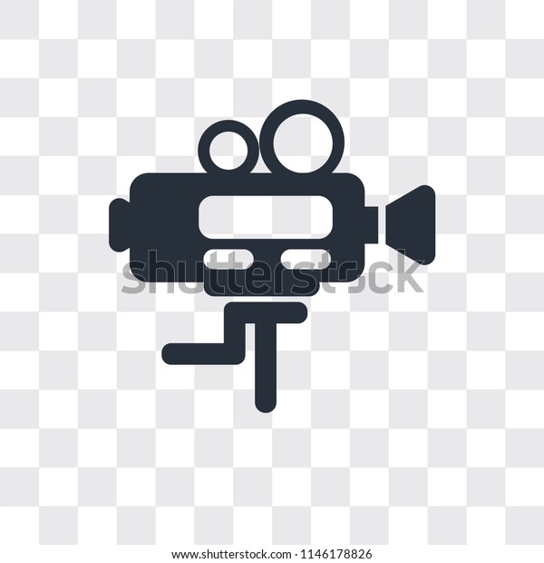 Video camera vector icon isolated on
transparent background, Video camera logo
concept