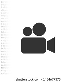 video camera vector icon , Lorem ipsum flat design