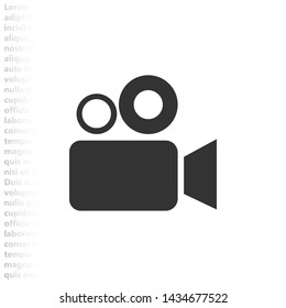 video camera vector icon , Lorem ipsum flat design