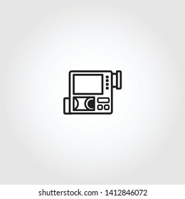 video camera vector icon on white background