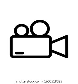 Video camera vector icon on white background. icon Vector Illustration 
