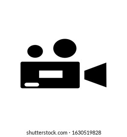 Video camera vector icon on white background. icon Vector Illustration 