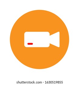 Video camera vector icon on white background. icon Vector Illustration 