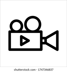 Video camera vector icon on white background. icon Vector Illustration.eps 10