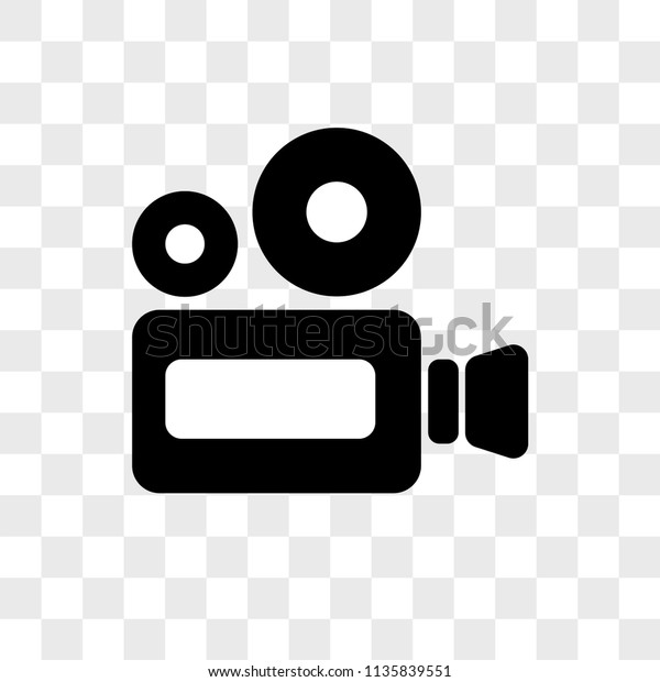 Video camera vector icon on transparent background,\
Video camera icon