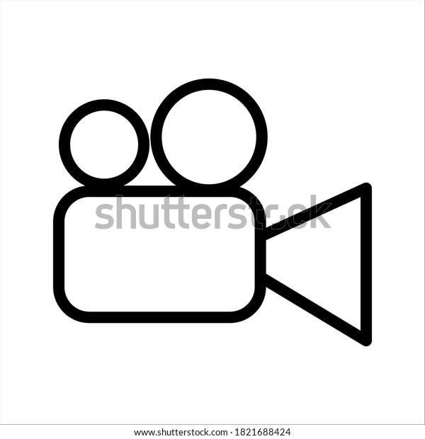 Video camera
vector icon on white background.
