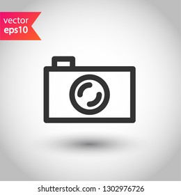 Video camera vector icon. Photo camera vector icon. Camera sign. EPS 10