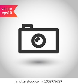 Video camera vector icon. Photo camera vector icon. Camera sign. EPS 10