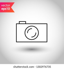 Video camera vector icon. Photo camera vector icon. Camera sign. EPS 10