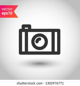Video camera vector icon. Photo camera vector icon. Camera sign. EPS 10