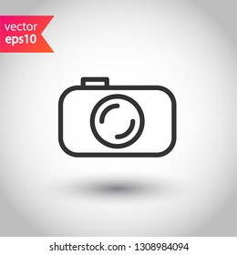 Video camera vector icon. Photo camera vector icon. Camera sign. EPS 10