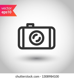 Video camera vector icon. Photo camera vector icon. Camera sign. EPS 10
