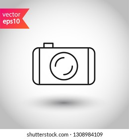 Video camera vector icon. Photo camera vector icon. Camera sign. EPS 10