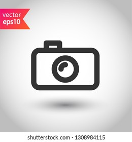 Video camera vector icon. Photo camera vector icon. Camera sign. EPS 10