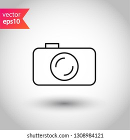 Video camera vector icon. Photo camera vector icon. Camera sign. EPS 10