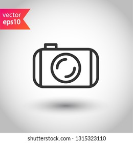 Video camera vector icon. Photo camera vector icon. Camera sign. EPS 10