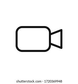 Video camera vector icon. Video record symbol in modern design style for web site and mobile app