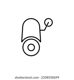 Video Camera Vector Icon for Shops and Stores. Perfect for web sites, books, stores, shops. Editable stroke in minimalistic outline style