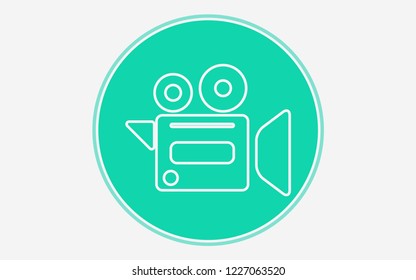 Video camera vector icon sign symbol