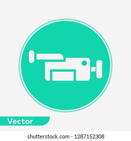 Video camera vector icon sign symbol