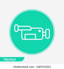 Video camera vector icon sign symbol