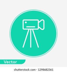 Video camera vector icon sign symbol