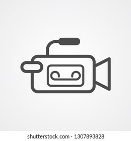 Video camera vector icon sign symbol