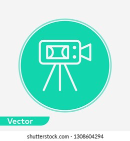 Video camera vector icon sign symbol