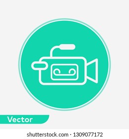 Video camera vector icon sign symbol