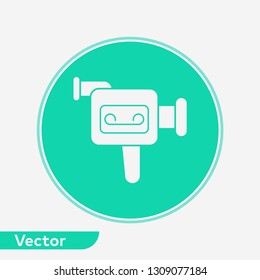 Video camera vector icon sign symbol