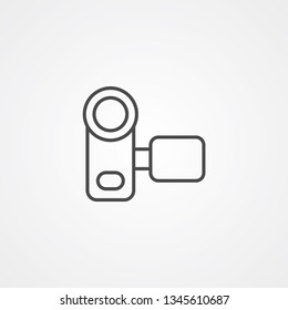 Video camera vector icon sign symbol