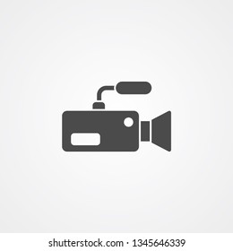 Video camera vector icon sign symbol