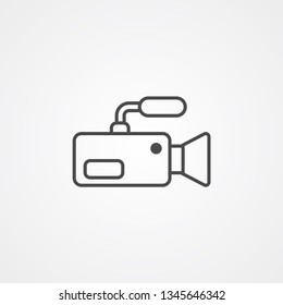 Video camera vector icon sign symbol