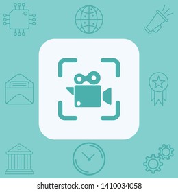 Video camera vector icon sign symbol