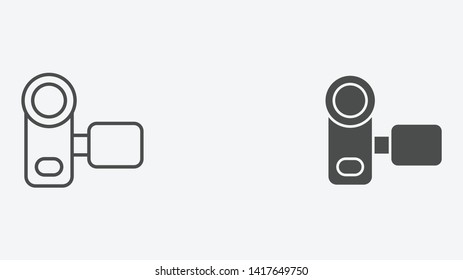 Video camera vector icon sign symbol