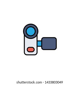 Video camera vector icon sign symbol