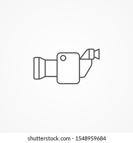 Video camera vector icon sign symbol