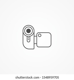 Video camera vector icon sign symbol