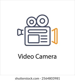 Video Camera Vector icon stock illustration