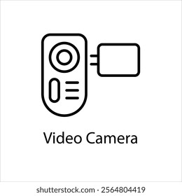 Video Camera Vector icon stock illustration