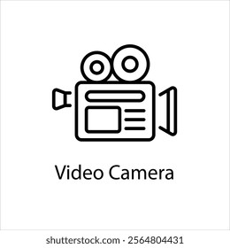 Video Camera Vector icon stock illustration