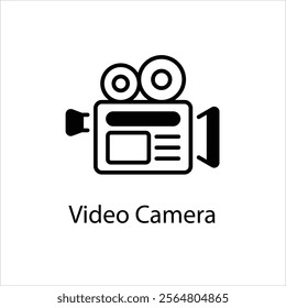 Video Camera Vector icon stock illustration