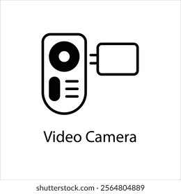 Video Camera Vector icon stock illustration