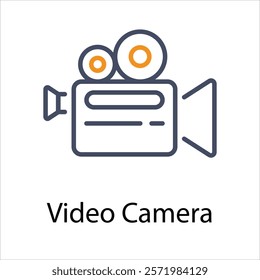 Video Camera Vector icon stock illustration