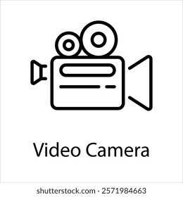 Video Camera Vector icon stock illustration