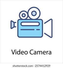 Video Camera Vector icon stock illustration