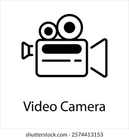 Video Camera Vector icon stock illustration