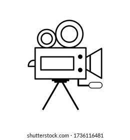 video camera vector icon white background 