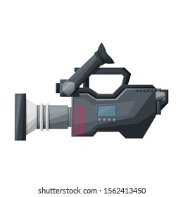Video camera vector icon.Cartoon vector icon isolated on white background video camera.