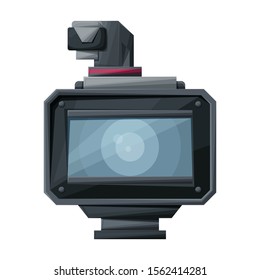 Video camera vector icon.Cartoon vector icon isolated on white background video camera.